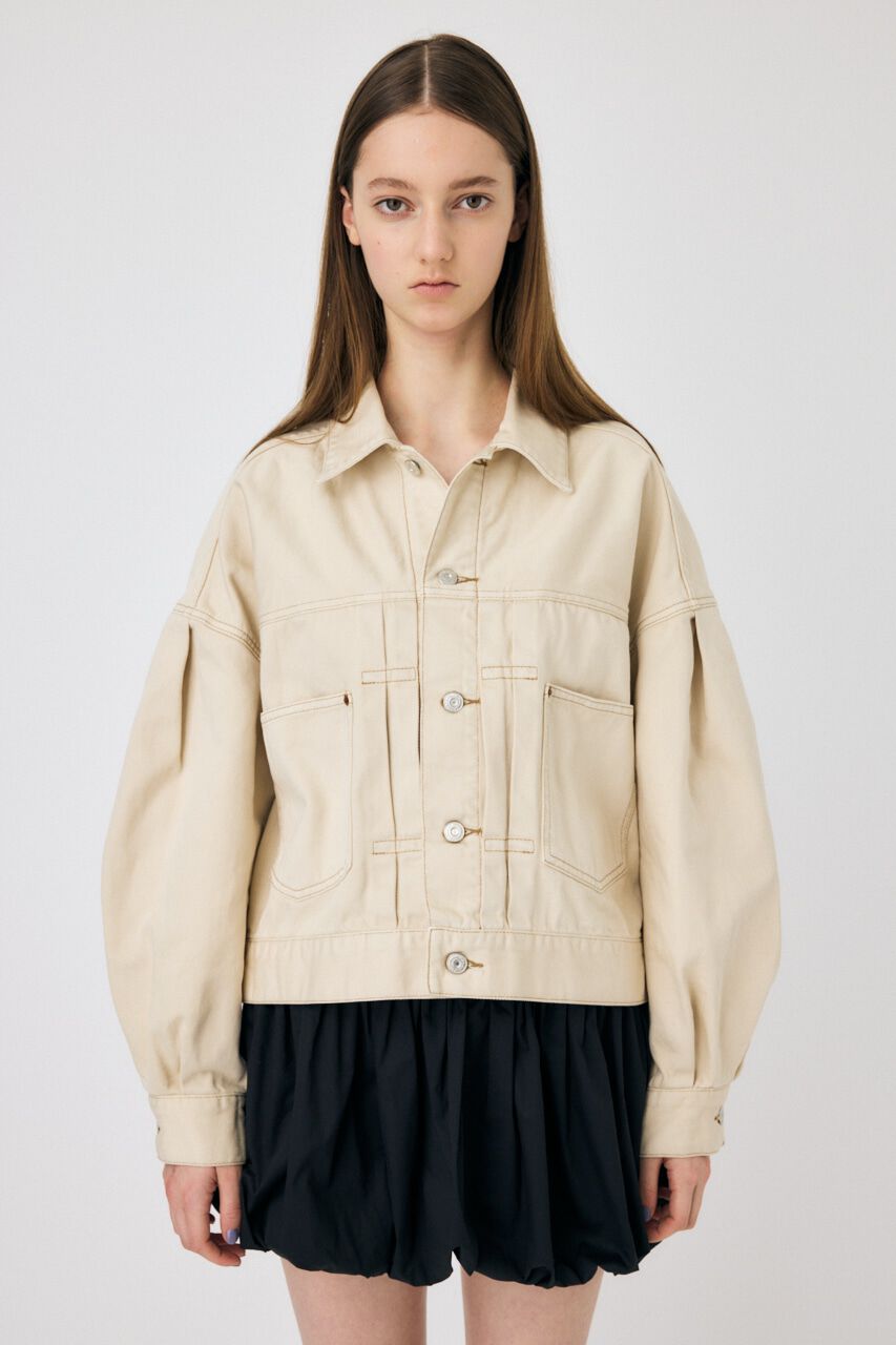 MOUSSY「TUCK SLEEVE デニムジャケット」|デニムジャケット|