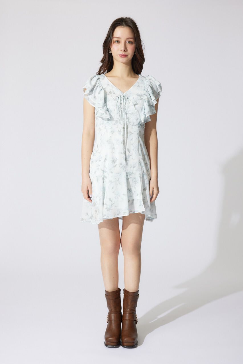 rienda「フリルフラワーミニワンピース」|ワンピース|