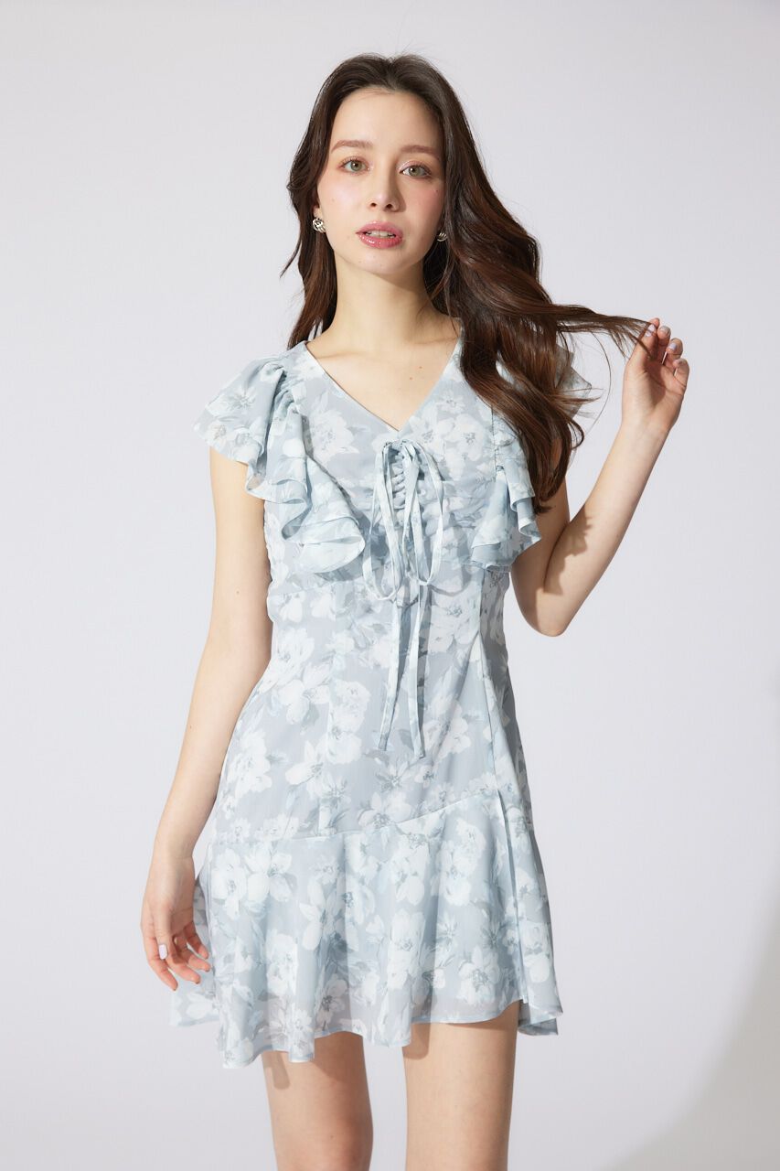 rienda「フリルフラワーミニワンピース」|ワンピース|