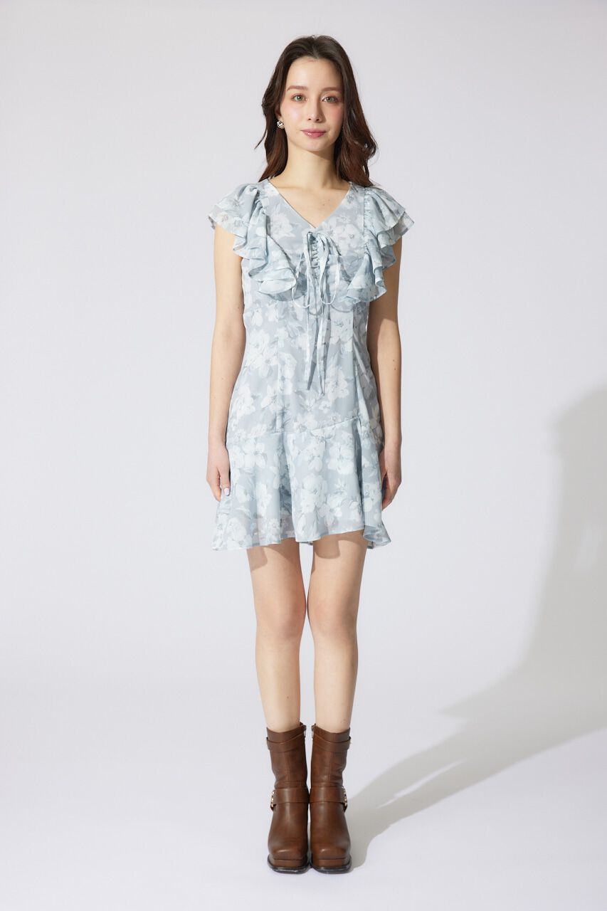 rienda「フリルフラワーミニワンピース」|ワンピース|