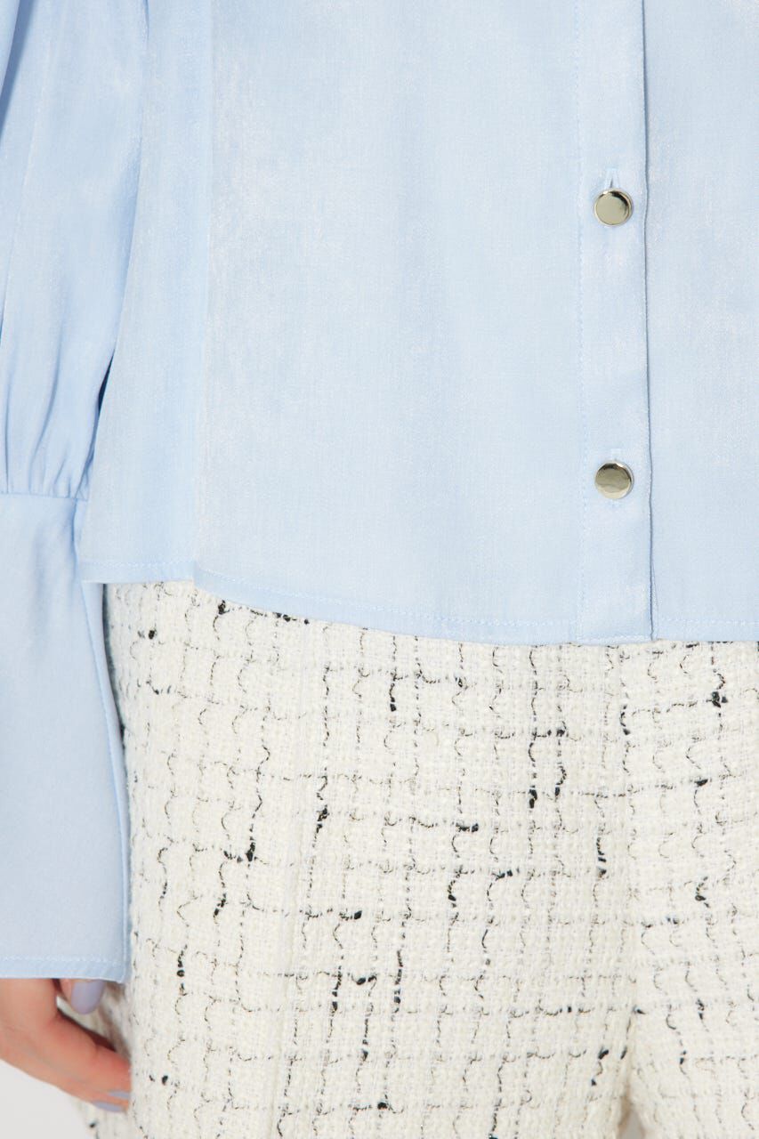 rienda「BIGリボンダンガリーパターンブラウス」|シャツ・ブラウス|