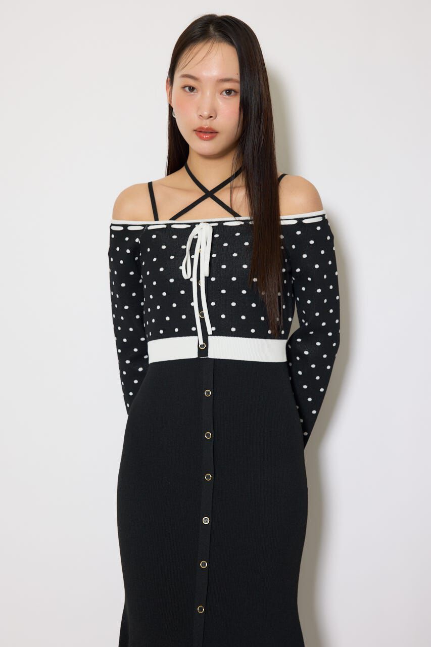 rienda「リボンカーデセットマーメイドニットワンピース」|ワンピース|