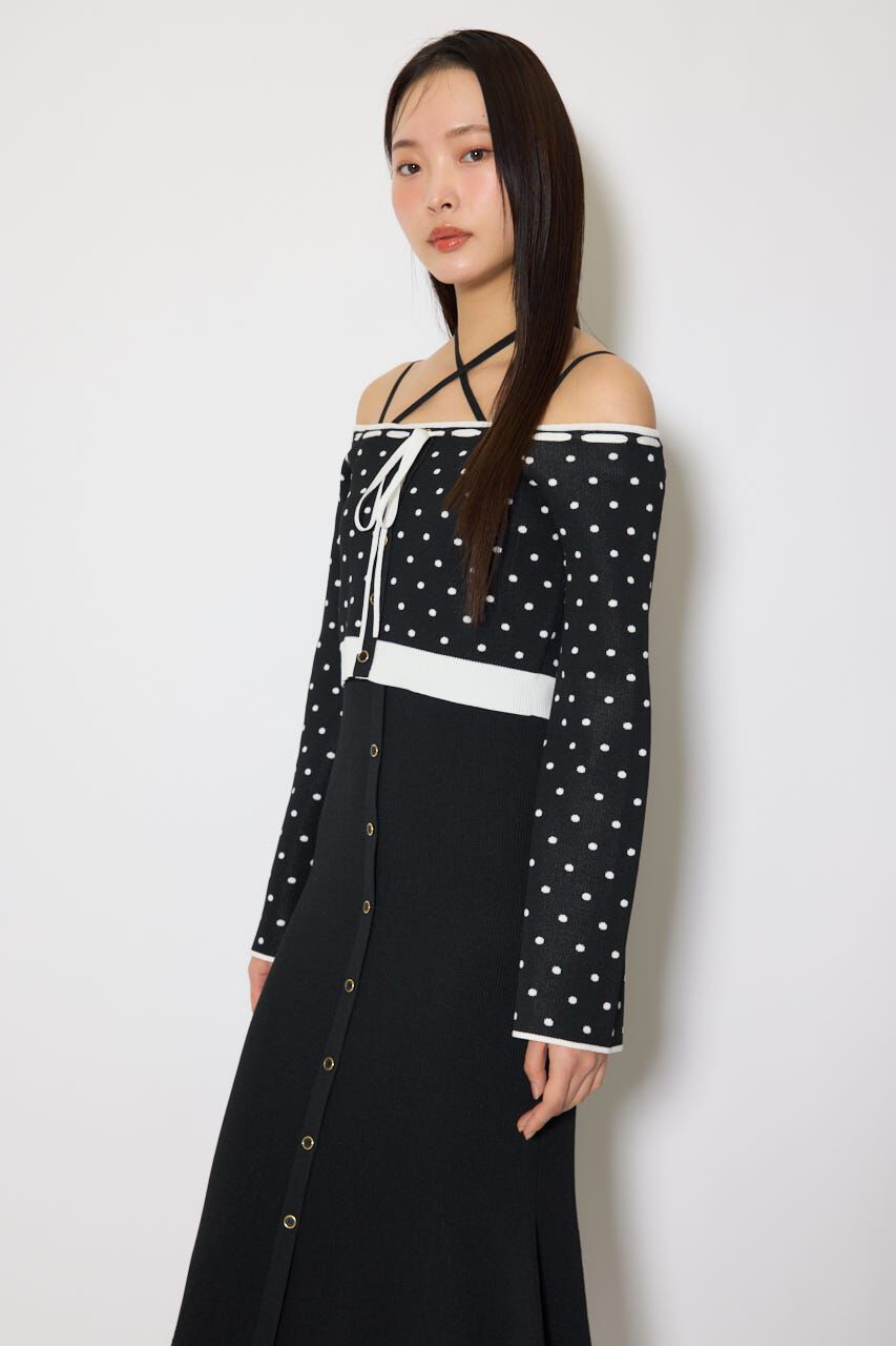 rienda「リボンカーデセットマーメイドニットワンピース」|ワンピース|