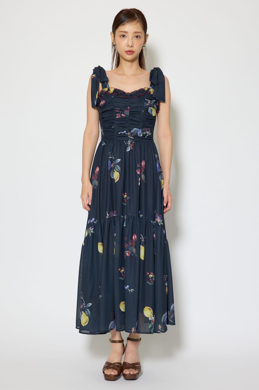 rienda「リボンディティールティアードキャミワンピース」|ワンピース|