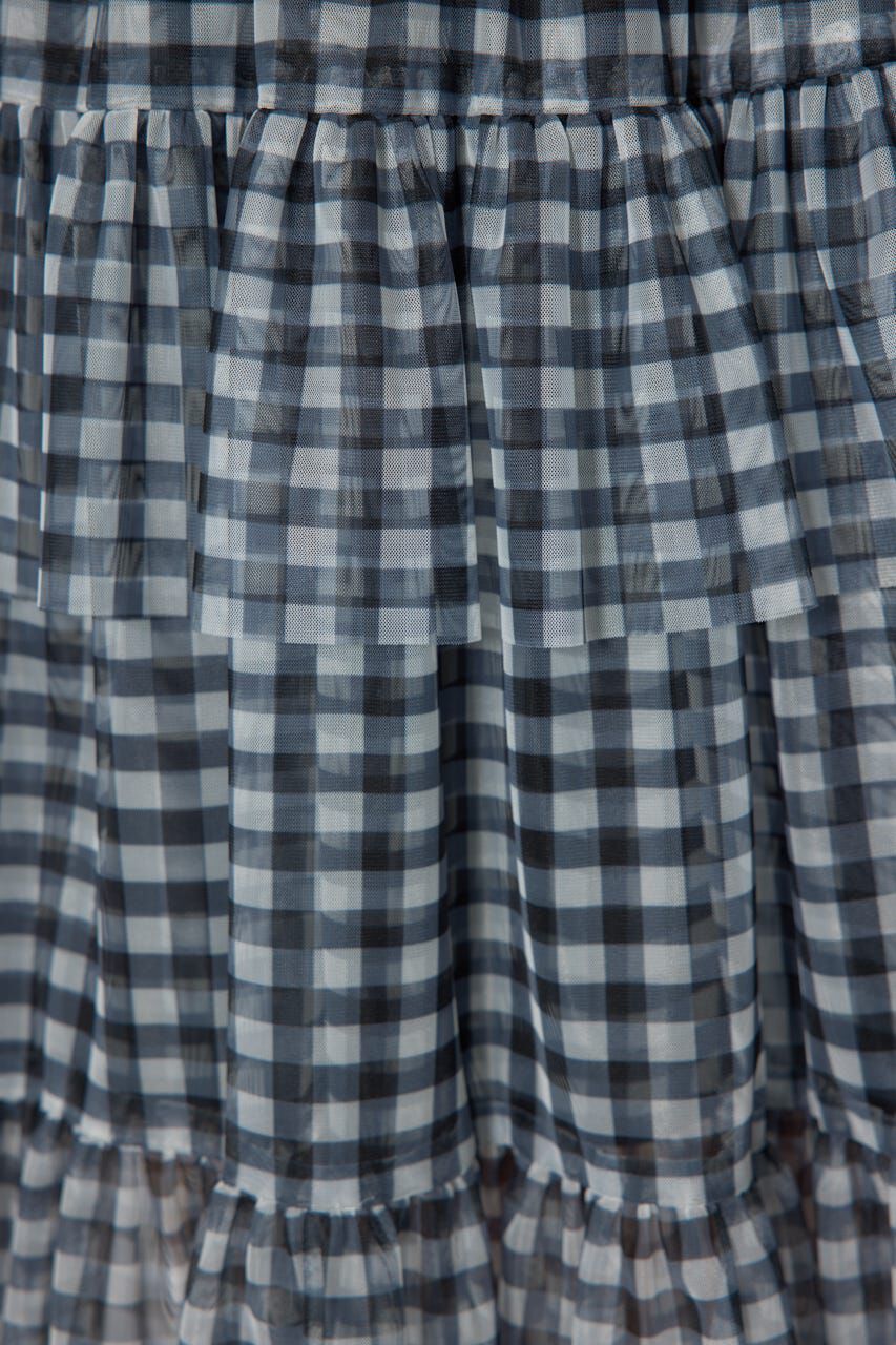 rienda「ティアードフレアチュールジャストウエストスカート」|スカート|