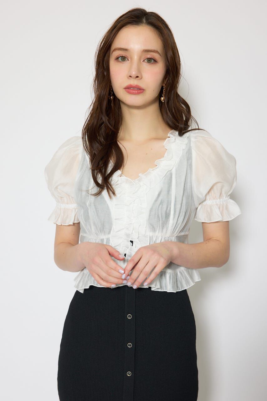 rienda「シフォンカーデセットタイトニットワンピース」|ワンピース|