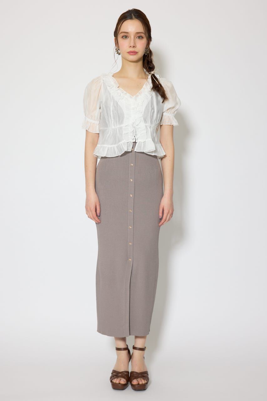 rienda「シフォンカーデセットタイトニットワンピース」|ワンピース|