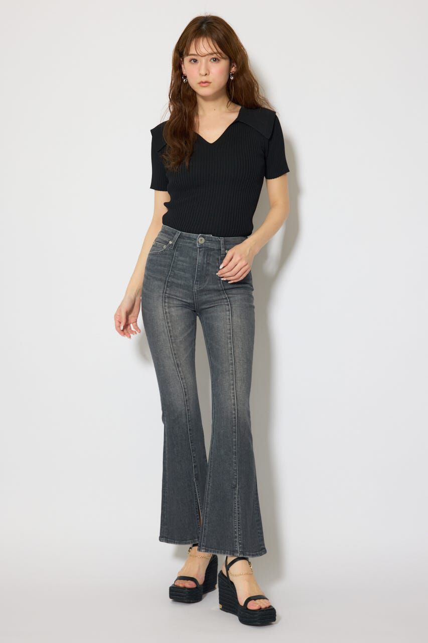 rienda「BIGカラーニットトップス」|ニット・セーター|