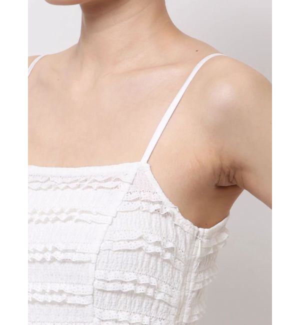 CALNAMUR「ROSE ASYMMETRIC HEM LONG OP/ローズアシンメトリーヘムロングワンピース」|ワンピース|