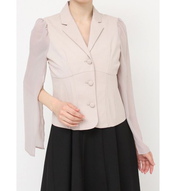 RESEXXY「シアースリーブコルセットジャケット」|テーラードジャケット|