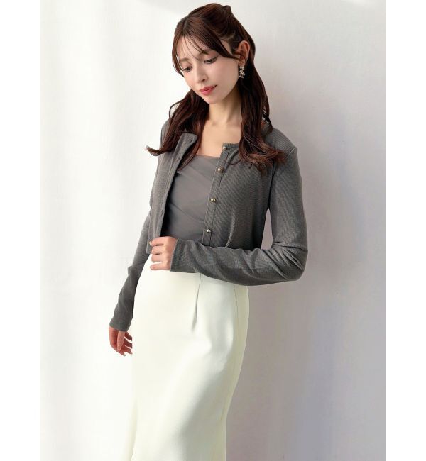 RESEXXY「チュールドッキングアンサンブルトップス」|カーディガン|