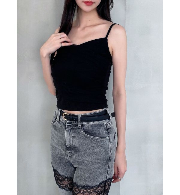 RESEXXY「チュールドッキングアンサンブルトップス」|カーディガン|