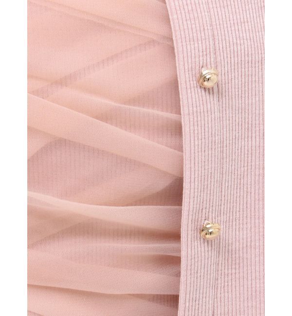 RESEXXY「チュールドッキングアンサンブルトップス」|カーディガン|