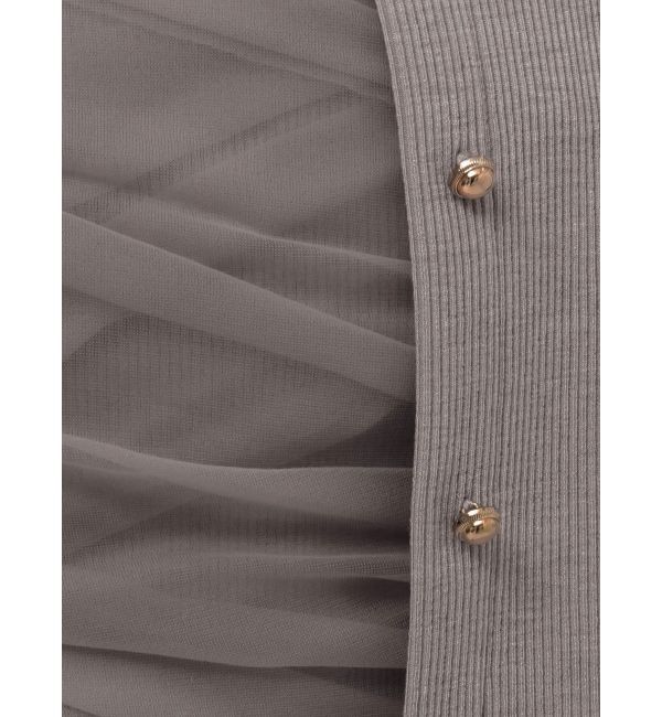 RESEXXY「チュールドッキングアンサンブルトップス」|カーディガン|