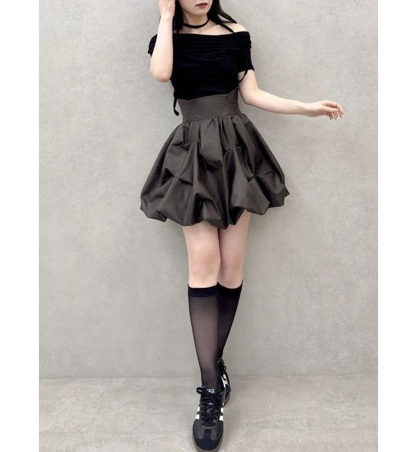 dazzlin「チョーカー付きオフショルドレープカットプルオーバー」|Tシャツ・カットソー|