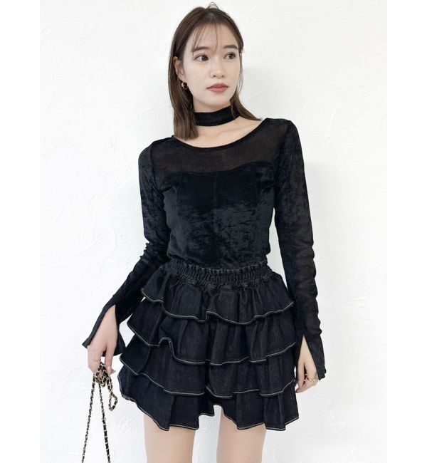 dazzlin「バリエシアーカットトップス」|Tシャツ・カットソー|