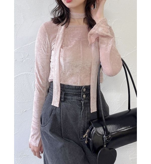 dazzlin「バリエシアーカットトップス」|Tシャツ・カットソー|ピンク