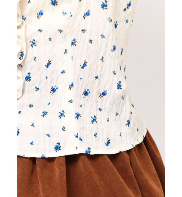 dazzlin「シュリンクフラワーフリルシャツ」|シャツ・ブラウス|