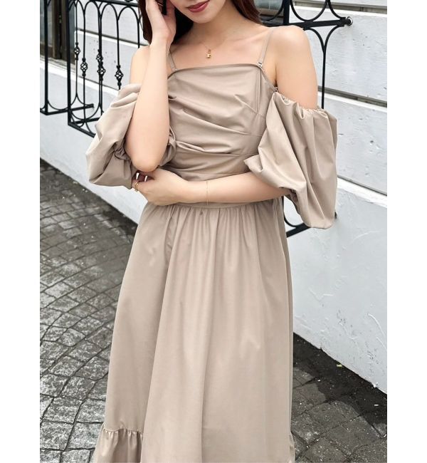 dazzlin「【吉田朱里】パール2wayボリュームワンピース」|ワンピース|