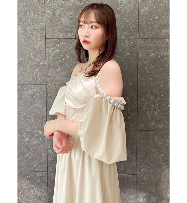 dazzlin「【吉田朱里】パール2wayボリュームワンピース」|ワンピース|