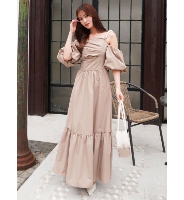 dazzlin「【吉田朱里】パール2wayボリュームワンピース」|ワンピース|