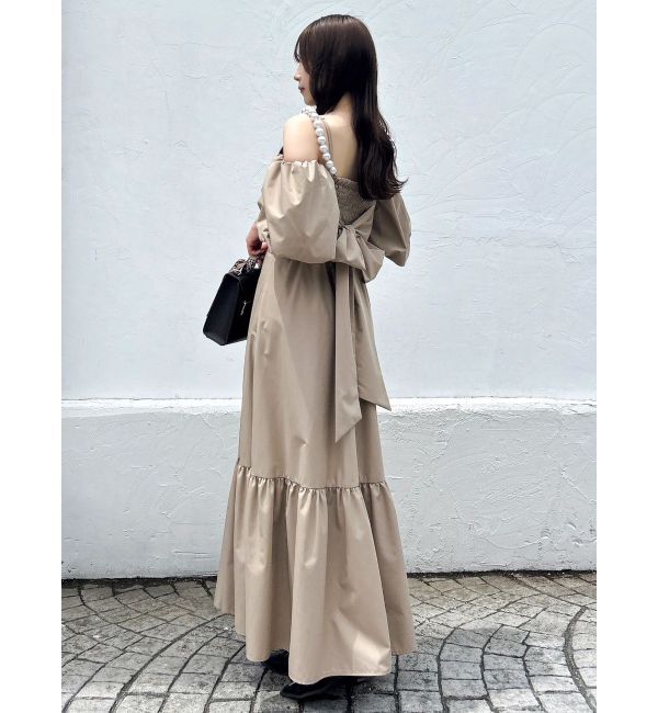 dazzlin「【吉田朱里】パール2wayボリュームワンピース」|ワンピース|