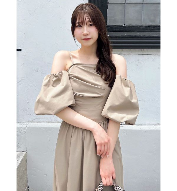 dazzlin「【吉田朱里】パール2wayボリュームワンピース」|ワンピース|