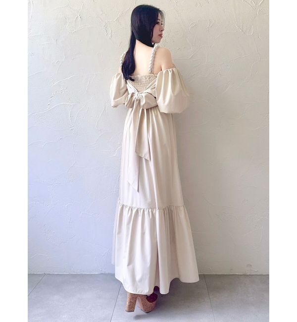 dazzlin「【吉田朱里】パール2wayボリュームワンピース」|ワンピース|