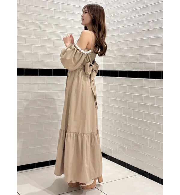 dazzlin「【吉田朱里】パール2wayボリュームワンピース」|ワンピース|