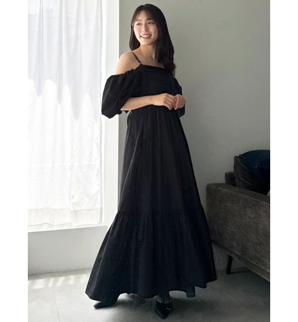 dazzlin「【吉田朱里】パール2wayボリュームワンピース」|ワンピース|