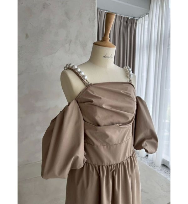 dazzlin「【吉田朱里】パール2wayボリュームワンピース」|ワンピース|