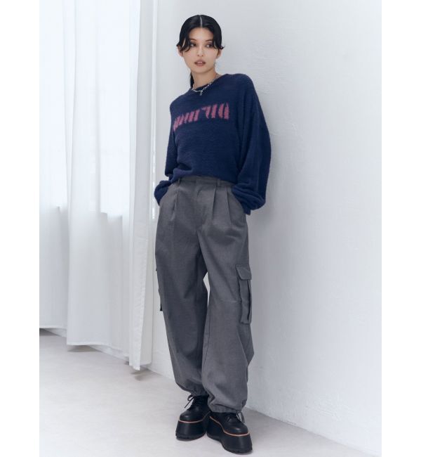 MURUA「ラウンドロゴシャギーニット」|ニット・セーター|