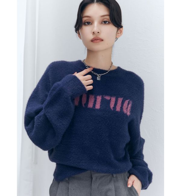 MURUA「ラウンドロゴシャギーニット」|ニット・セーター|