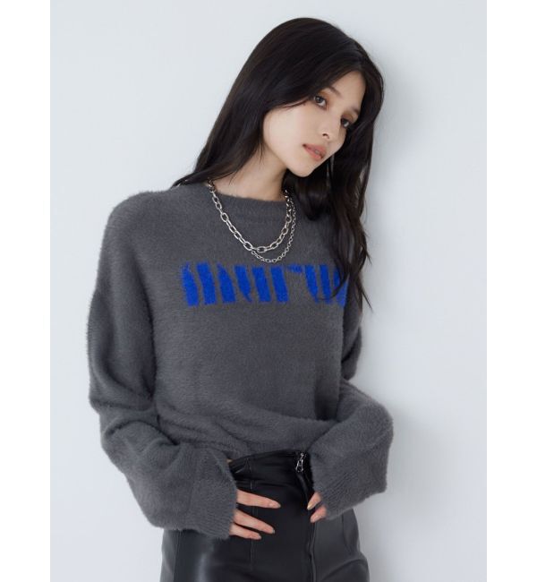 MURUA「ラウンドロゴシャギーニット」|ニット・セーター|