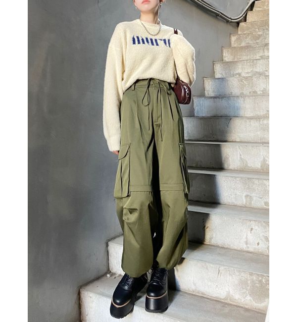 MURUA「ラウンドロゴシャギーニット」|ニット・セーター|