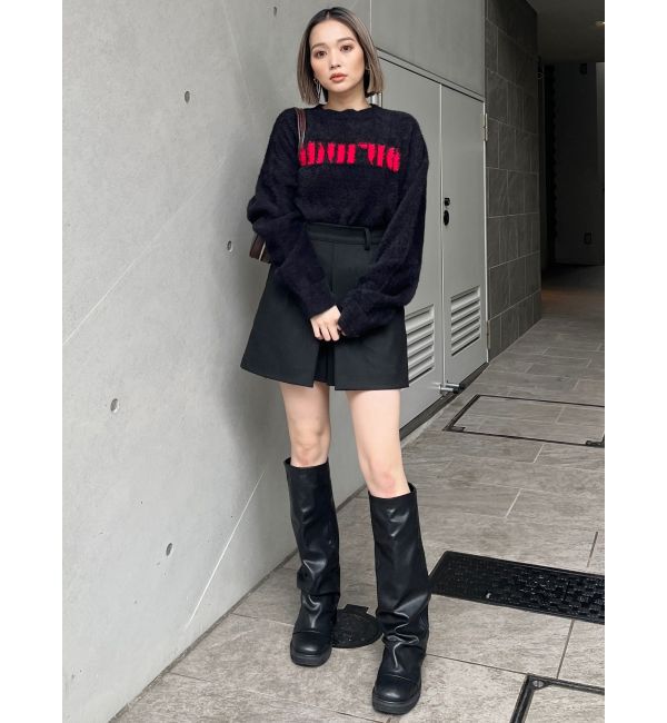 MURUA「ラウンドロゴシャギーニット」|ニット・セーター|