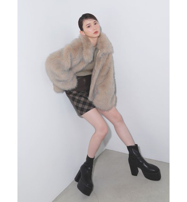 MURUA「MIXフェイクファーブルゾン」|ブルゾン・スタジャン|