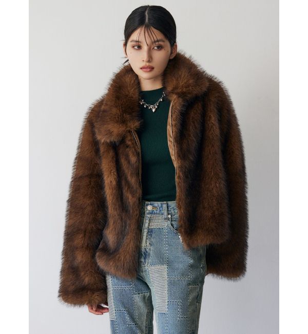 MURUA「MIXフェイクファーブルゾン」|ブルゾン・スタジャン|