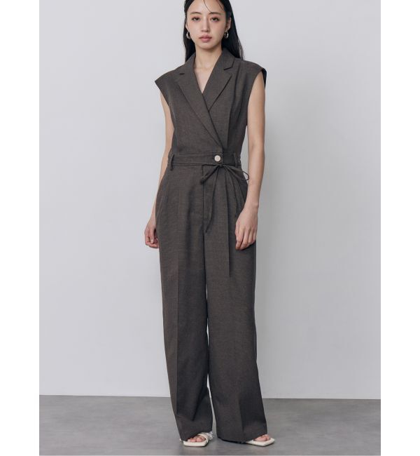 MURUA「メッシュロンパース」|オールインワン|ブラウン