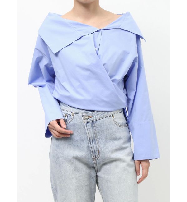 LAGUNAMOON「アシンメトリーカラーカシュクールシャツ」|シャツ・ブラウス|