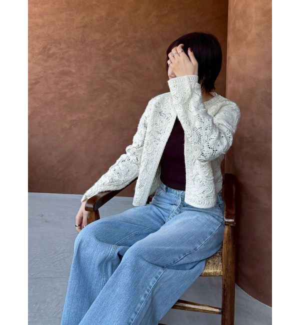 LAGUNAMOON「【WEB限定カラーあり】コードエンブロイダリーニットカーデ」|カーディガン|