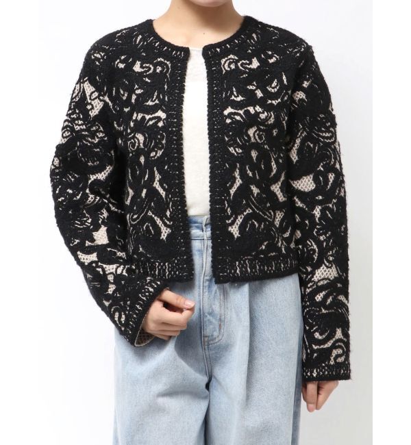 LAGUNAMOON「【WEB限定カラーあり】コードエンブロイダリーニットカーデ」|カーディガン|