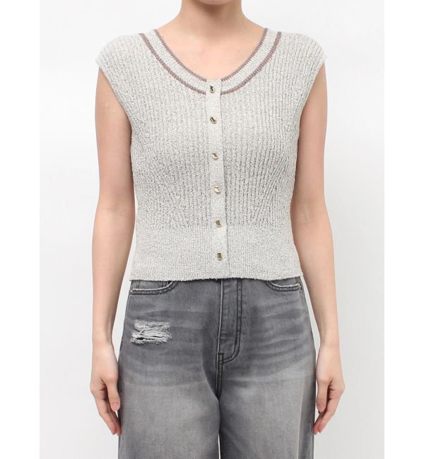 LAGUNAMOON「2WAYメランジベストニットプルオーバー」|ニット・セーター|