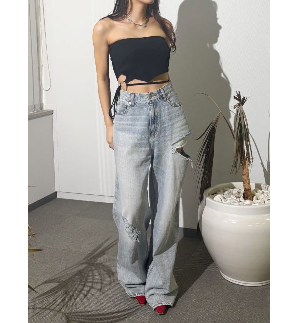 EVRIS「ハートモチーフコルセットトップス」|チューブトップ|