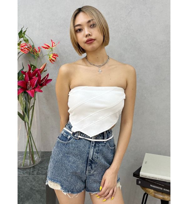 EVRIS「ハートモチーフコルセットトップス」|チューブトップ|