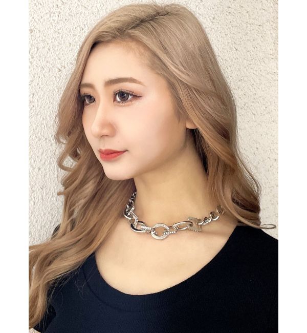 GYDA「JEYSUSスクエアラインストーンネックレス」|ネックレス|