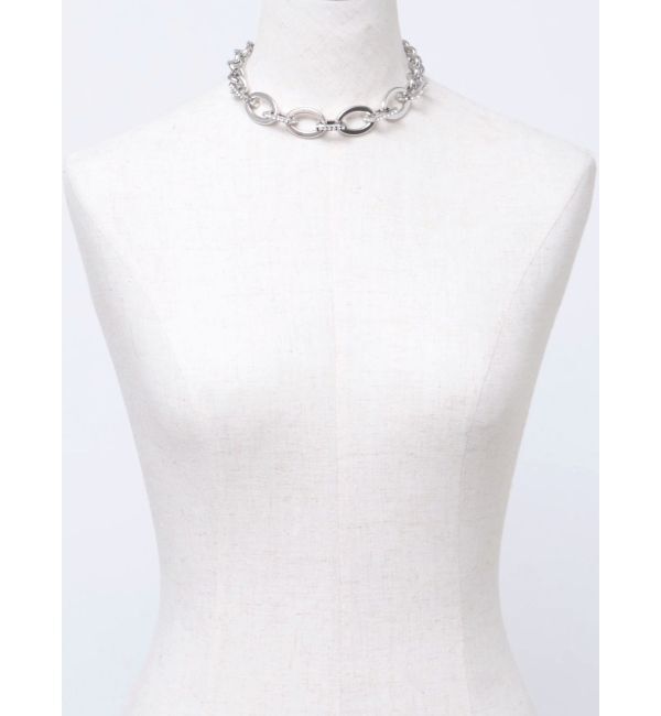 GYDA「JEYSUSスクエアラインストーンネックレス」|ネックレス|