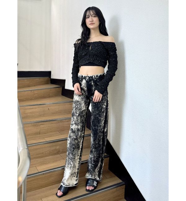 GYDA「シャーリング2WAYショートカーディガン」|カーディガン|