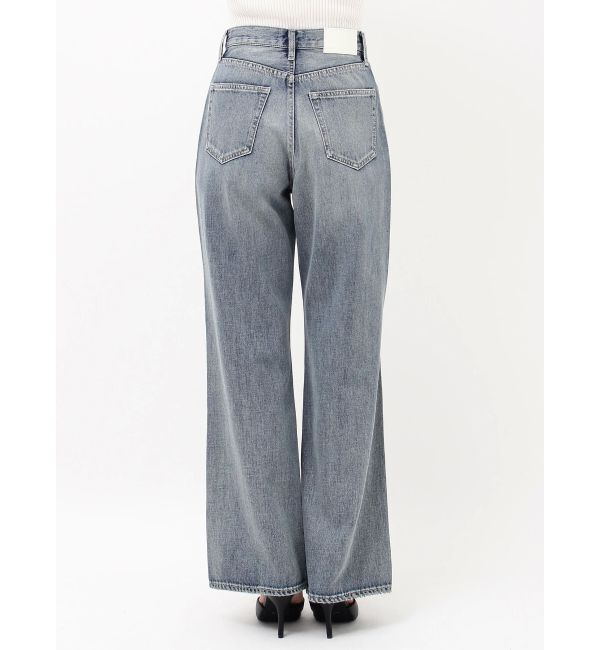 GYDA「ハイウエストKNEEダメージbijouワイドデニムパンツ」|デニム|