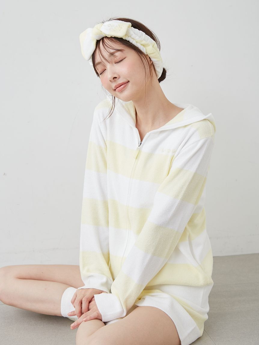 gelato pique「スムーズィーlite2ボーダーパーカ」|ルームウェア|